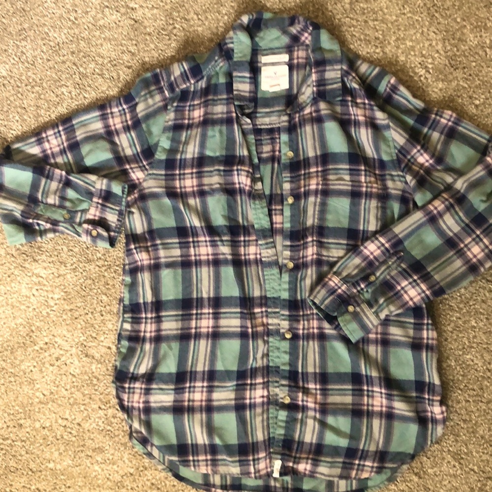Baby blue flannel